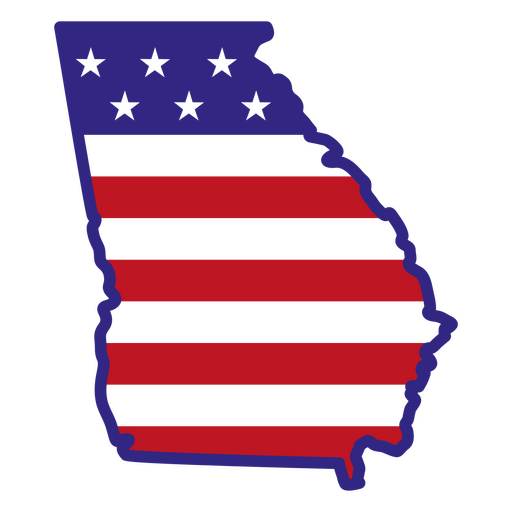 Georgia-Farbstrichzust?nde PNG-Design