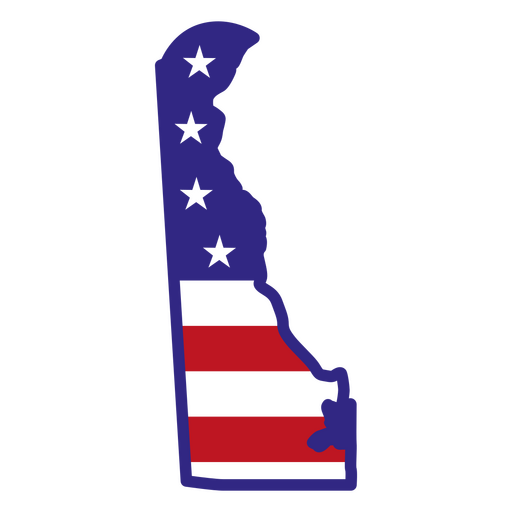 Estados de tra?ado de cor de Delaware Desenho PNG