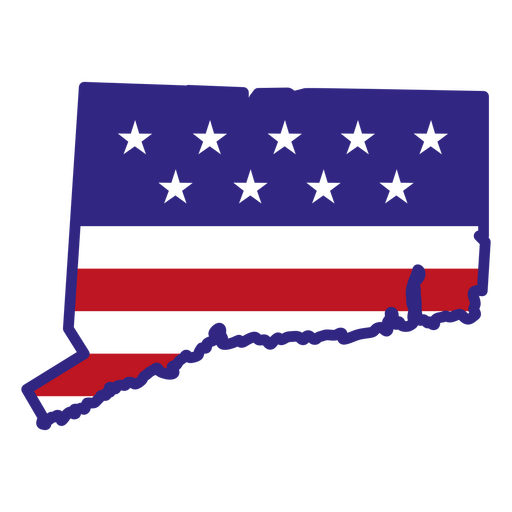 Connecticut-Farbstrichzustände PNG-Design