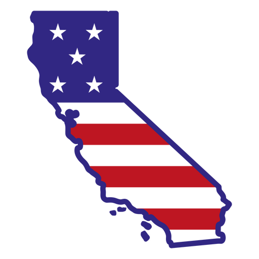 California color stroke states PNG Design