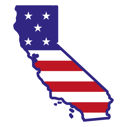 Estados de traçado de cor da Califórnia