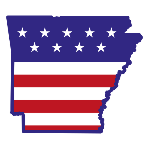 Arkansas-Farbstrichzustände PNG-Design