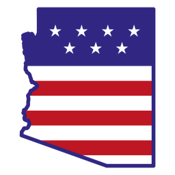 Arizona color stroke states PNG Design