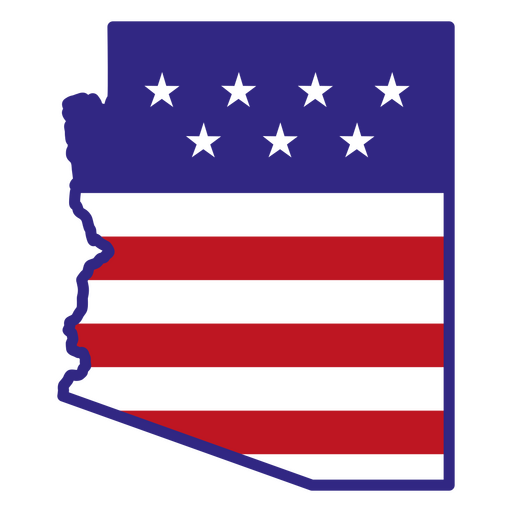 Estados de traçado de cor do Arizona Desenho PNG