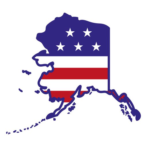 Alaska-Farbstrichzustände PNG-Design