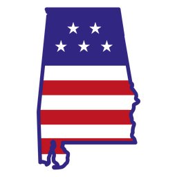 Estados de traçado de cor do Alabama Desenho PNG