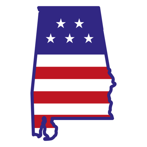 Estados de traçado de cor do Alabama Desenho PNG