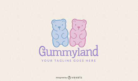 Color sttroke gummy bears logo