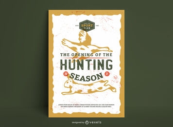 Animal hunting season poster design