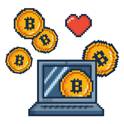 Bitcoin-Pixel-Computer-Kryptowährung
