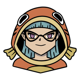 Girl with fish anime costume PNG Design Transparent PNG