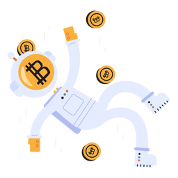 Personaje de astronauta de Bitcoin Diseño PNG