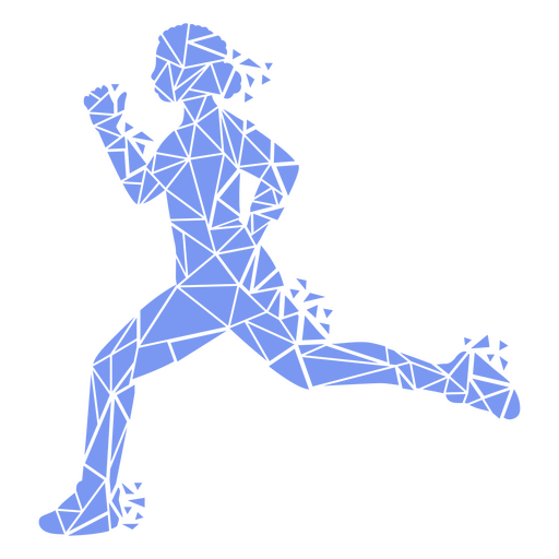 Chica geométrica corriendo Diseño PNG