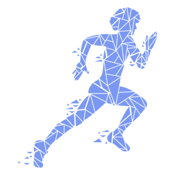 Laufender geometrischer Junge PNG-Design
