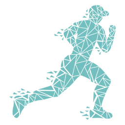 Geometrisches Laufen des Jungen PNG-Design