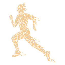 Corredor hombre geométrico Diseño PNG