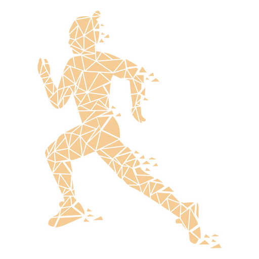 Runner geometric man PNG Design