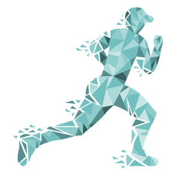 Runners geometric boy PNG Design Transparent PNG
