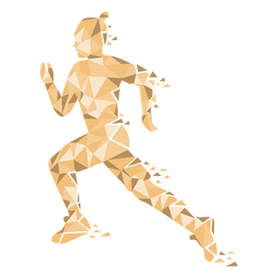 Läufer geometrischer Mann PNG-Design
