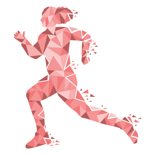 Runners geometric person