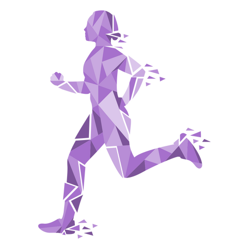 Person geometric runners PNG Design