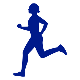 Person silhouette runners