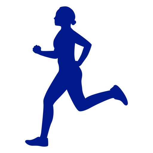Person silhouette runners PNG Design