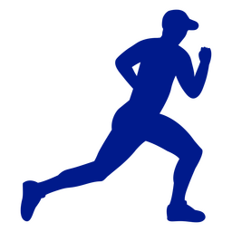 Corredor de silueta de hombre Diseño PNG