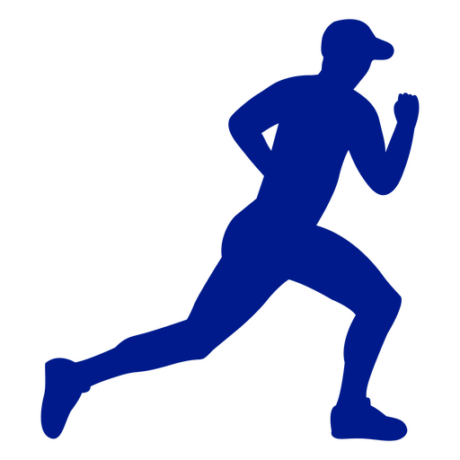 Man silhouette runner
