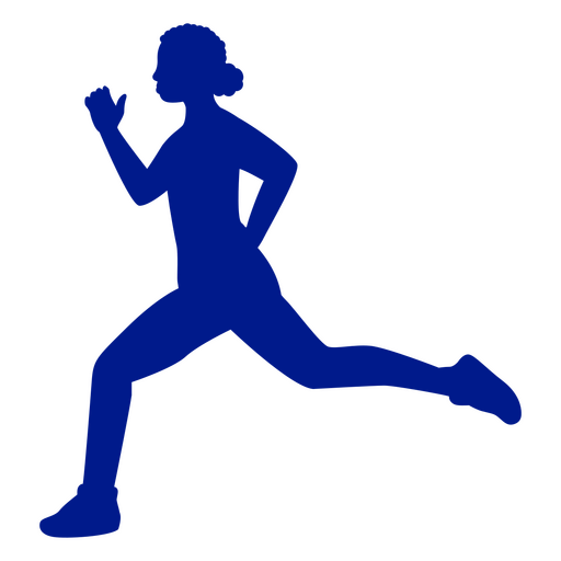 Girl silhouette running