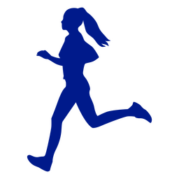 Chica de silueta de corredor Diseño PNG