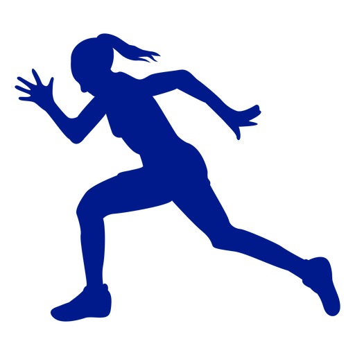 Runners silhouette woman