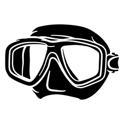 Tauchmaske mit schwarzem Ausschnitt PNG-Design