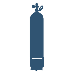 Oxygen tank scuba diving gear silhouette  PNG Design Transparent PNG