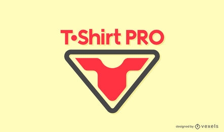 Geometrisches T-Shirt-Dreieck mit flachem Logo