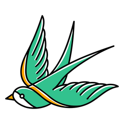 Traditional tattoo bird PNG Design Transparent PNG