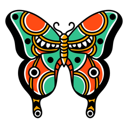 Butterfly tattoo traditional PNG Design Transparent PNG