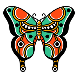 Tatuaje de mariposa tradicional Diseño PNG