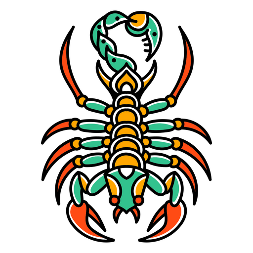 Traditional tattoo scorpion PNG Design