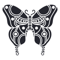 Stammes-Schmetterlingstätowierung PNG-Design