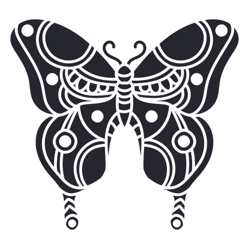 Tatuaje tribal de mariposa Diseño PNG