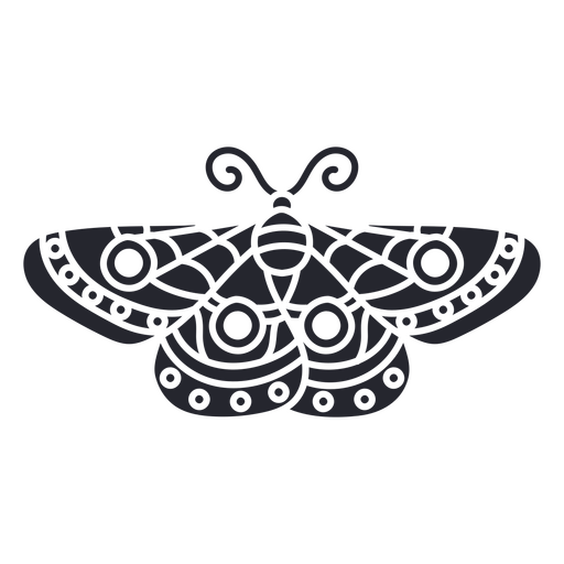 Stammes-Tattoo mit Schmetterling PNG-Design