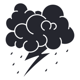 Tormenta tatuaje recortado tradicional Diseño PNG