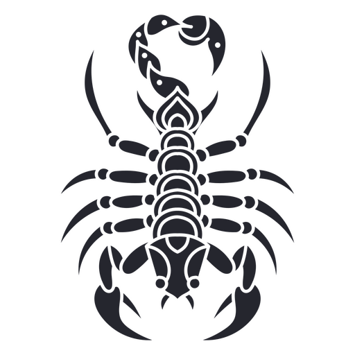 Scorpion tattoo cut out traditional PNG Design