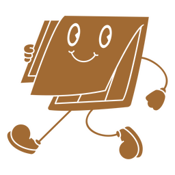 Dibujos animados retro monedero recortados Diseño PNG