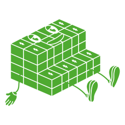 Desenho retrô de escadas de dólar cortado Desenho PNG