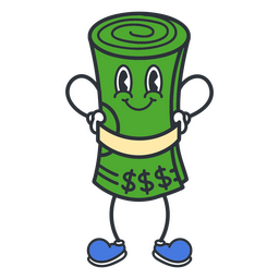 Bündel Rechnungen Retro-Cartoon-Farbe PNG-Design
