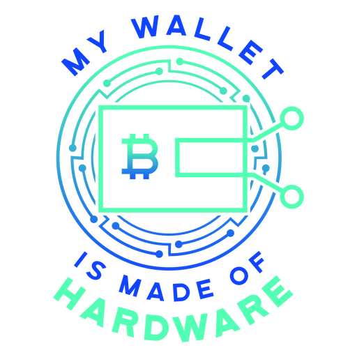 Bitcoin wallet quote badge PNG Design