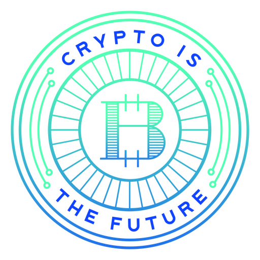 Bitcoin crypto quote badge PNG Design