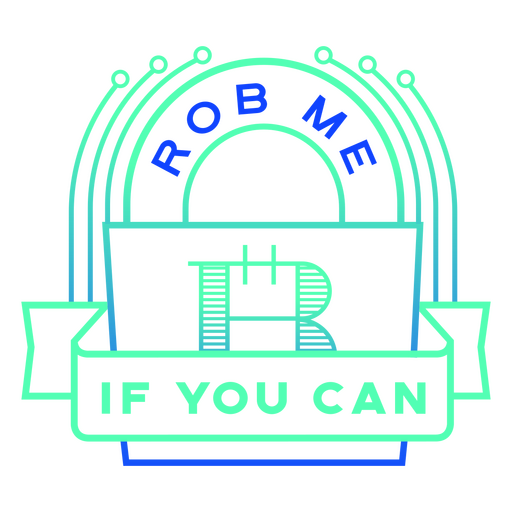 Insignia de cotización de robo de Bitcoin Diseño PNG